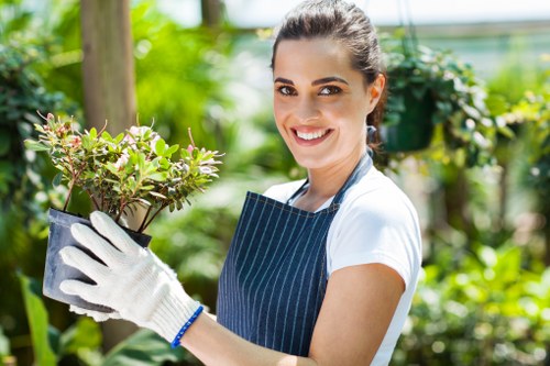 PPE used by gardeners during outdoor maintenance